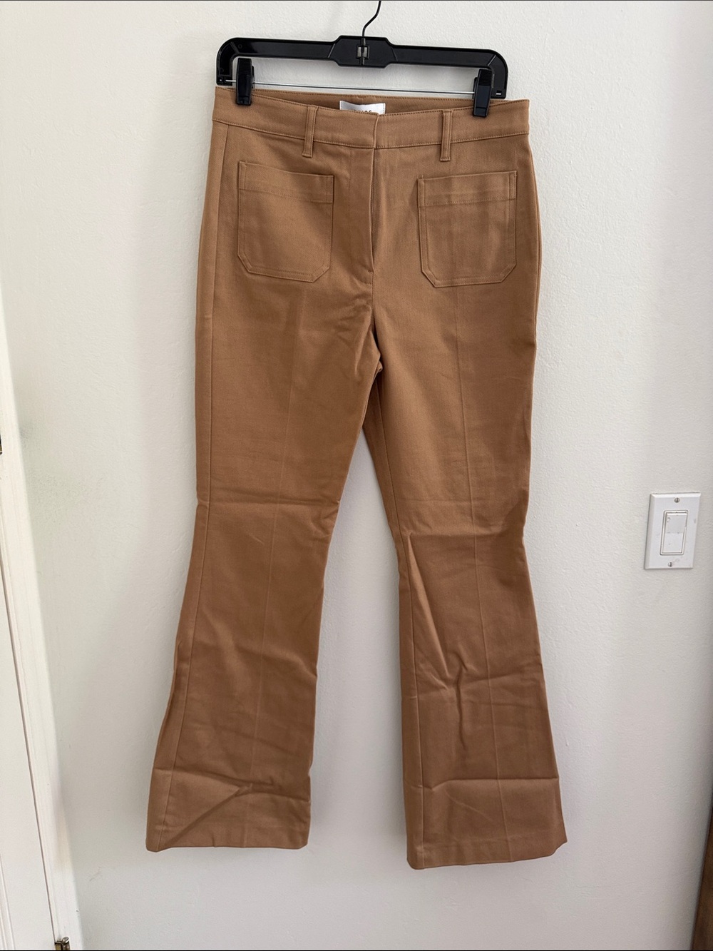 Reiss Camel Brown Boot-Cut Flare Pants